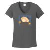 Ladies Heavy Cotton ™ 100% Cotton V Neck T Shirt Thumbnail
