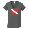 Ladies Heavy Cotton ™ 100% Cotton V Neck T Shirt Thumbnail