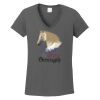 Ladies Heavy Cotton ™ 100% Cotton V Neck T Shirt Thumbnail