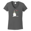 Ladies Heavy Cotton ™ 100% Cotton V Neck T Shirt Thumbnail