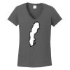 Ladies Heavy Cotton ™ 100% Cotton V Neck T Shirt Thumbnail