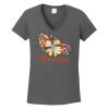 Ladies Heavy Cotton ™ 100% Cotton V Neck T Shirt Thumbnail