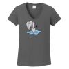 Ladies Heavy Cotton ™ 100% Cotton V Neck T Shirt Thumbnail