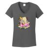 Ladies Heavy Cotton ™ 100% Cotton V Neck T Shirt Thumbnail