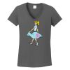 Ladies Heavy Cotton ™ 100% Cotton V Neck T Shirt Thumbnail