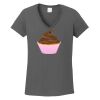 Ladies Heavy Cotton ™ 100% Cotton V Neck T Shirt Thumbnail