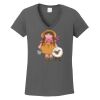 Ladies Heavy Cotton ™ 100% Cotton V Neck T Shirt Thumbnail