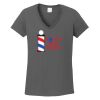 Ladies Heavy Cotton ™ 100% Cotton V Neck T Shirt Thumbnail
