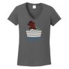Ladies Heavy Cotton ™ 100% Cotton V Neck T Shirt Thumbnail