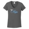 Ladies Heavy Cotton ™ 100% Cotton V Neck T Shirt Thumbnail