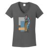 Ladies Heavy Cotton ™ 100% Cotton V Neck T Shirt Thumbnail
