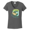 Ladies Heavy Cotton ™ 100% Cotton V Neck T Shirt Thumbnail
