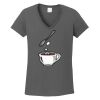 Ladies Heavy Cotton ™ 100% Cotton V Neck T Shirt Thumbnail