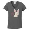 Ladies Heavy Cotton ™ 100% Cotton V Neck T Shirt Thumbnail