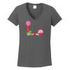 Ladies Heavy Cotton ™ 100% Cotton V Neck T Shirt Thumbnail