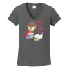 Ladies Heavy Cotton ™ 100% Cotton V Neck T Shirt Thumbnail