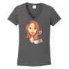Ladies Heavy Cotton ™ 100% Cotton V Neck T Shirt Thumbnail