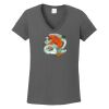 Ladies Heavy Cotton ™ 100% Cotton V Neck T Shirt Thumbnail