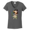 Ladies Heavy Cotton ™ 100% Cotton V Neck T Shirt Thumbnail