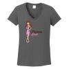 Ladies Heavy Cotton ™ 100% Cotton V Neck T Shirt Thumbnail