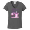 Ladies Heavy Cotton ™ 100% Cotton V Neck T Shirt Thumbnail
