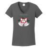 Ladies Heavy Cotton ™ 100% Cotton V Neck T Shirt Thumbnail