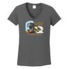 Ladies Heavy Cotton ™ 100% Cotton V Neck T Shirt Thumbnail