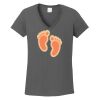 Ladies Heavy Cotton ™ 100% Cotton V Neck T Shirt Thumbnail