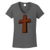 Ladies Heavy Cotton ™ 100% Cotton V Neck T Shirt Thumbnail