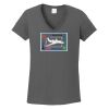 Ladies Heavy Cotton ™ 100% Cotton V Neck T Shirt Thumbnail