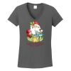 Ladies Heavy Cotton ™ 100% Cotton V Neck T Shirt Thumbnail