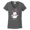 Ladies Heavy Cotton ™ 100% Cotton V Neck T Shirt Thumbnail