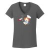 Ladies Heavy Cotton ™ 100% Cotton V Neck T Shirt Thumbnail