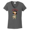 Ladies Heavy Cotton ™ 100% Cotton V Neck T Shirt Thumbnail