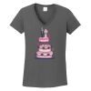 Ladies Heavy Cotton ™ 100% Cotton V Neck T Shirt Thumbnail