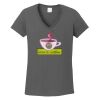 Ladies Heavy Cotton ™ 100% Cotton V Neck T Shirt Thumbnail
