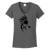 Ladies Heavy Cotton ™ 100% Cotton V Neck T Shirt Thumbnail