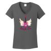 Ladies Heavy Cotton ™ 100% Cotton V Neck T Shirt Thumbnail