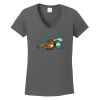 Ladies Heavy Cotton ™ 100% Cotton V Neck T Shirt Thumbnail
