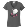 Ladies Heavy Cotton ™ 100% Cotton V Neck T Shirt Thumbnail
