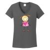 Ladies Heavy Cotton ™ 100% Cotton V Neck T Shirt Thumbnail