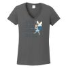 Ladies Heavy Cotton ™ 100% Cotton V Neck T Shirt Thumbnail