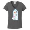 Ladies Heavy Cotton ™ 100% Cotton V Neck T Shirt Thumbnail