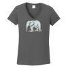 Ladies Heavy Cotton ™ 100% Cotton V Neck T Shirt Thumbnail