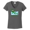 Ladies Heavy Cotton ™ 100% Cotton V Neck T Shirt Thumbnail