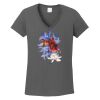 Ladies Heavy Cotton ™ 100% Cotton V Neck T Shirt Thumbnail