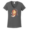 Ladies Heavy Cotton ™ 100% Cotton V Neck T Shirt Thumbnail