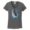 Ladies Heavy Cotton ™ 100% Cotton V Neck T Shirt Thumbnail
