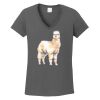 Ladies Heavy Cotton ™ 100% Cotton V Neck T Shirt Thumbnail