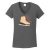 Ladies Heavy Cotton ™ 100% Cotton V Neck T Shirt Thumbnail